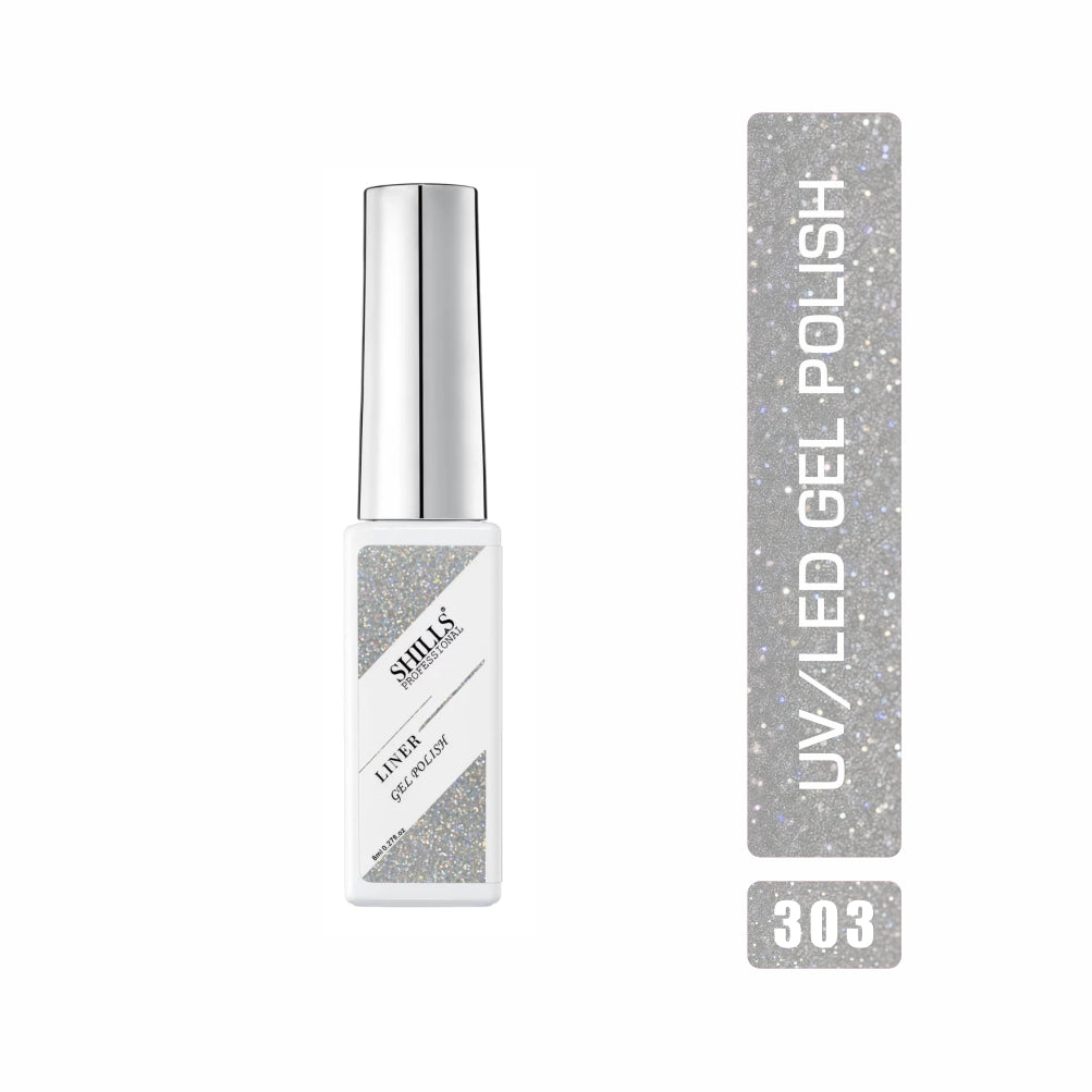Shills Professional Liner Gel Polish | Precise Detailing & Nail Art | Durable UV/LED Cure | Safe Formula (Shade - 303)