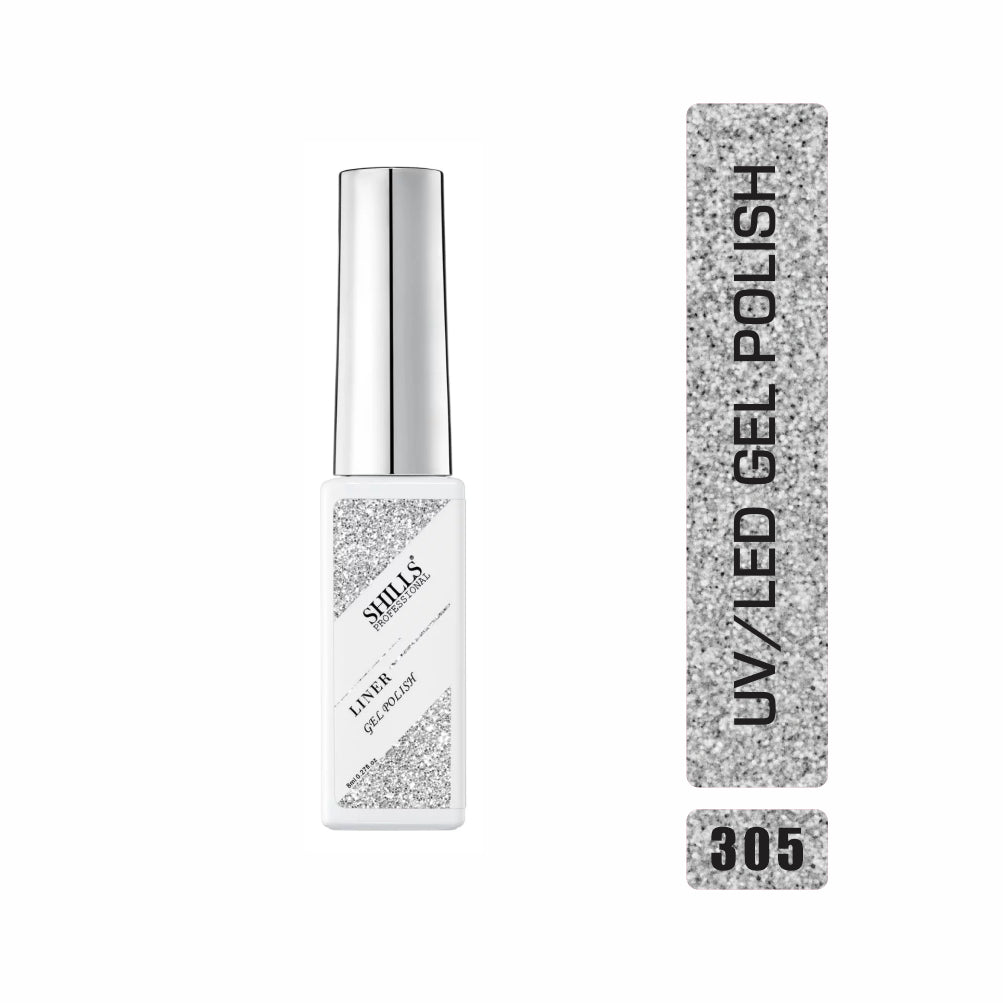 Shills Professional Liner Gel Polish | Precise Detailing & Nail Art | Durable UV/LED Cure | Safe Formula (Shade - 305)