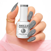 Shills Professional Luxury Platinum Gel Polish – High-Shine Glitter Finish, Long-Lasting Formula (Shade-343)