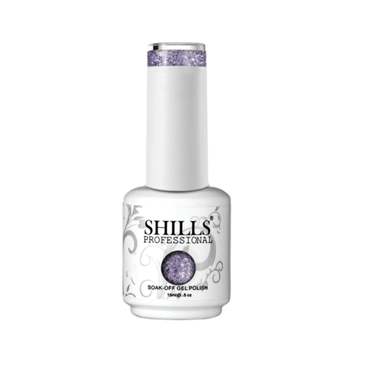 Shills Professional Luxury Platinum Gel Polish – High-Shine Glitter Finish, Long-Lasting Formula (Shade-344)