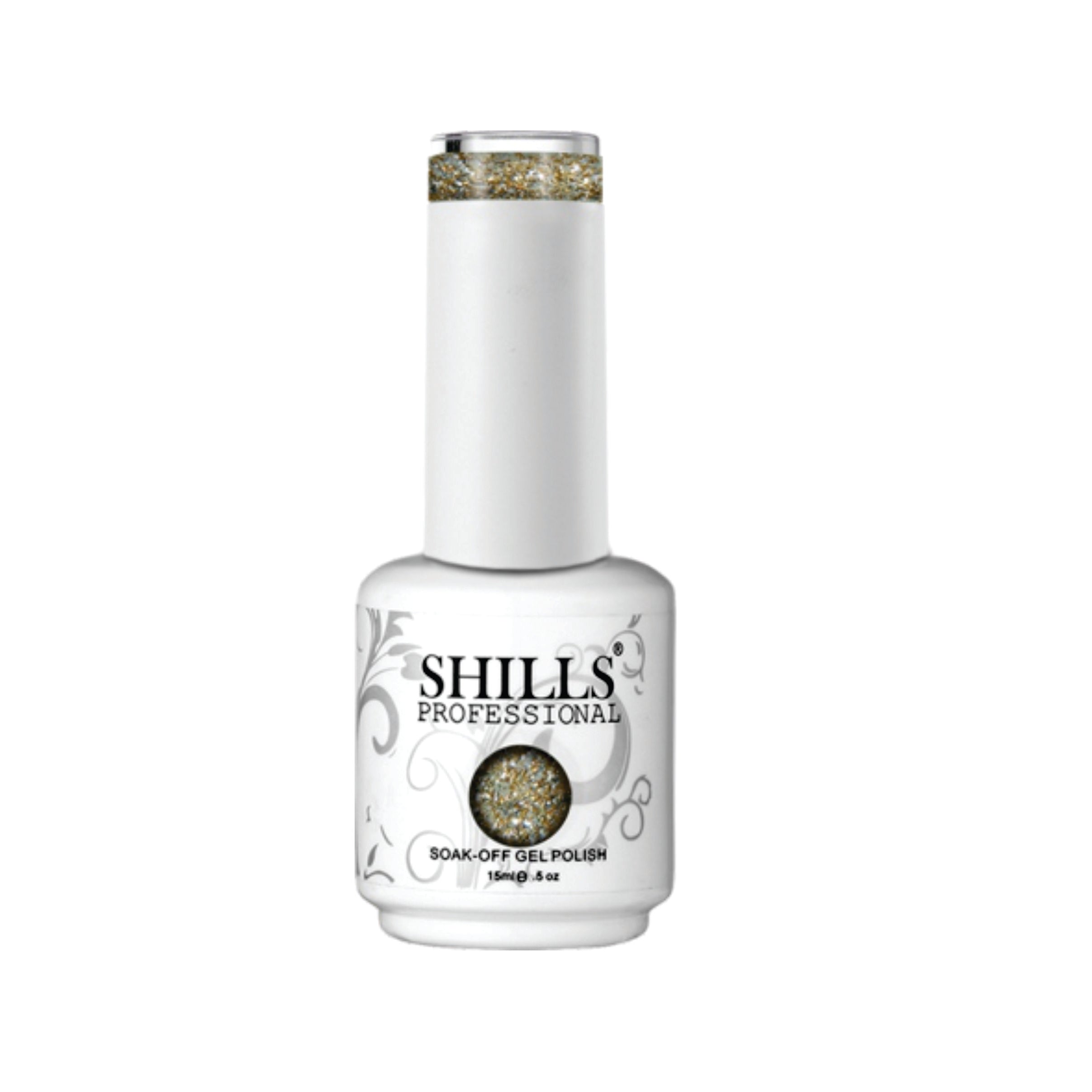 Shills Professional Luxury Platinum Gel Polish – High-Shine Glitter Finish, Long-Lasting Formula (Shade-345)