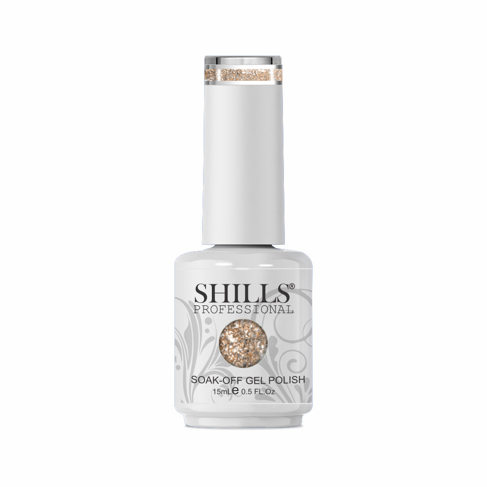 Shills Professional Luxury Platinum Gel Polish – High-Shine Glitter Finish, Long-Lasting Formula (Shade-348)