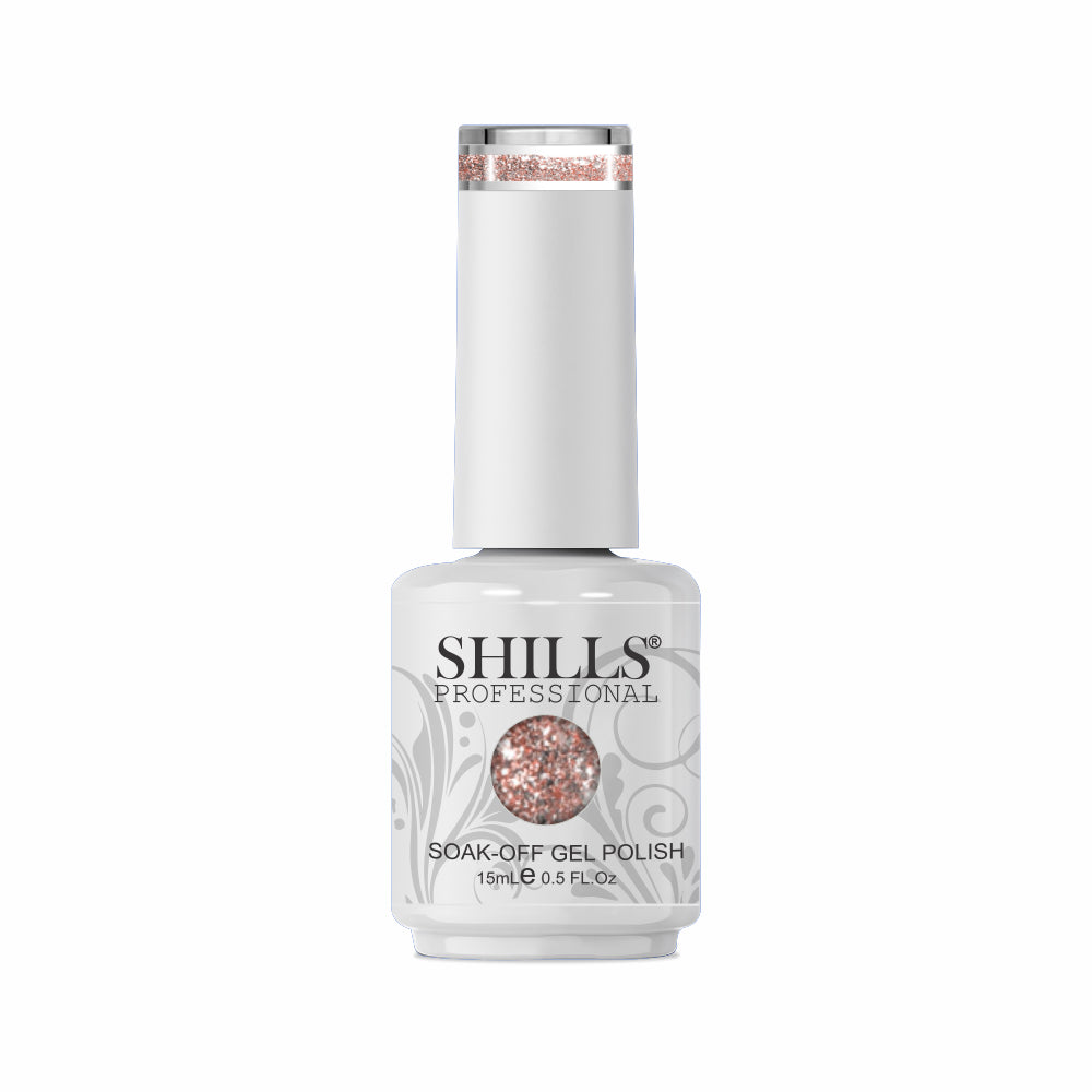 Shills Professional Luxury Platinum Gel Polish – High-Shine Glitter Finish, Long-Lasting Formula (Shade-350)