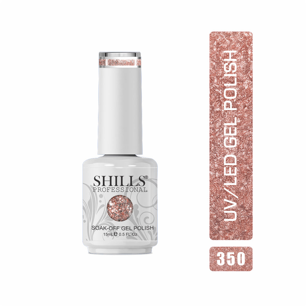 Shills Professional Luxury Platinum Gel Polish – High-Shine Glitter Finish, Long-Lasting Formula (Shade-350)
