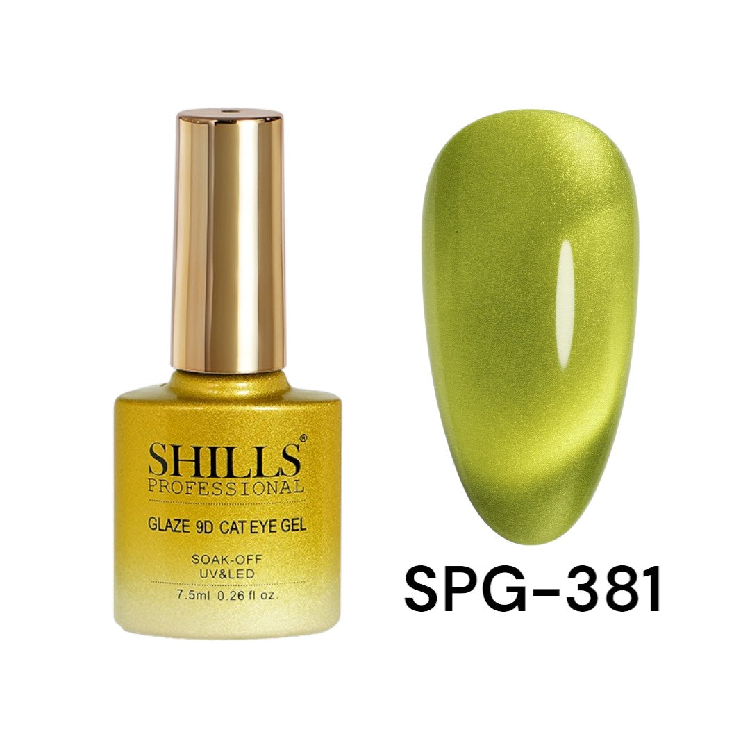 Shills Professional 9D Glazed Cat Eye Gel Polish – Magnetic Shine for Salon-Quality Nails (Shade - 381)