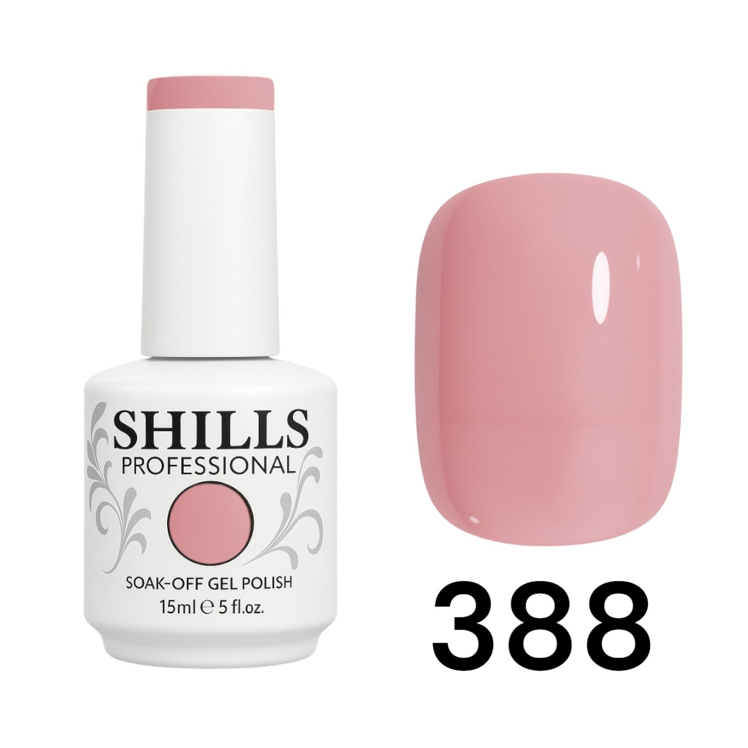 Shills Professional Jelly Gel Polish – Sheer Tint Finish, Glossy Translucent Colors for Nail Art (Shade-388)