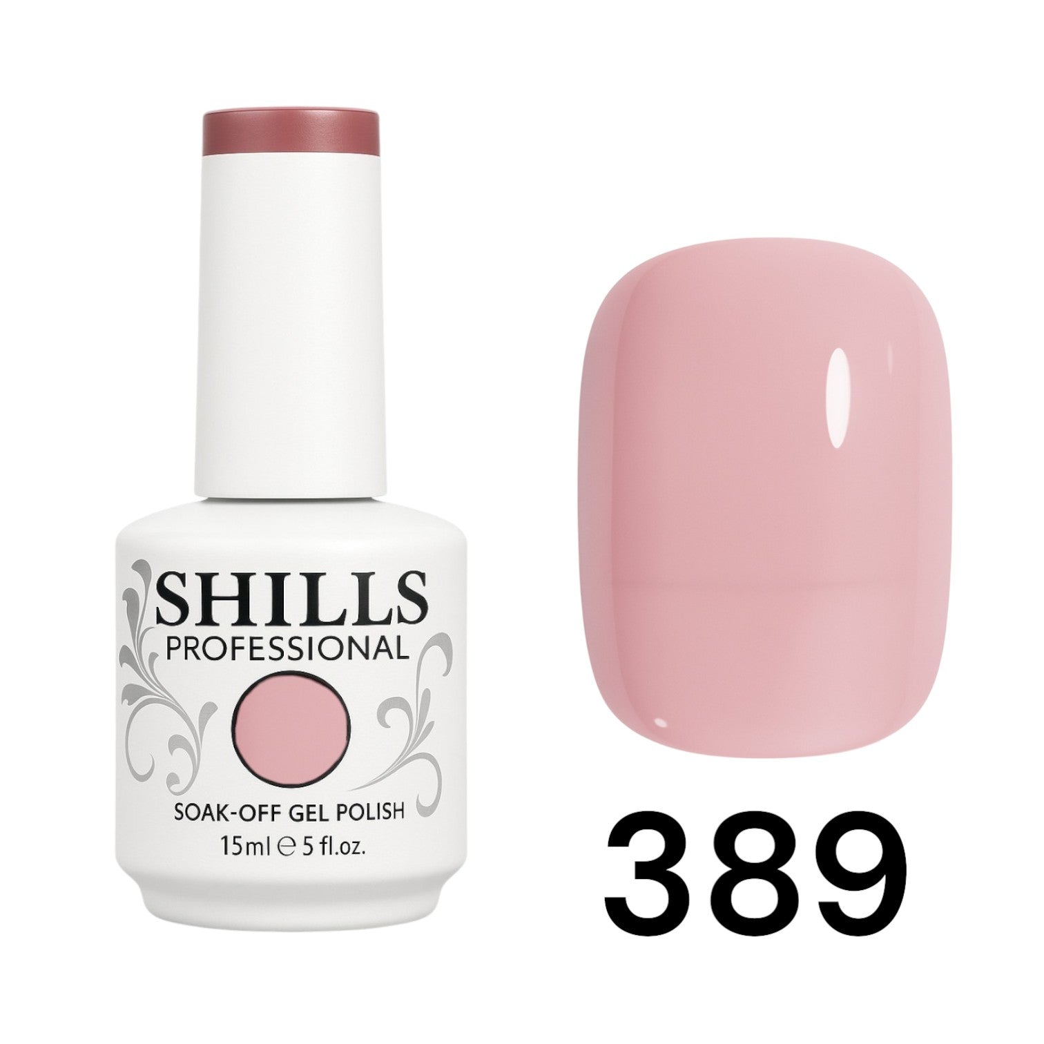 Shills Professional Jelly Gel Polish – Sheer Tint Finish, Glossy Translucent Colors for Nail Art (Shade-389)