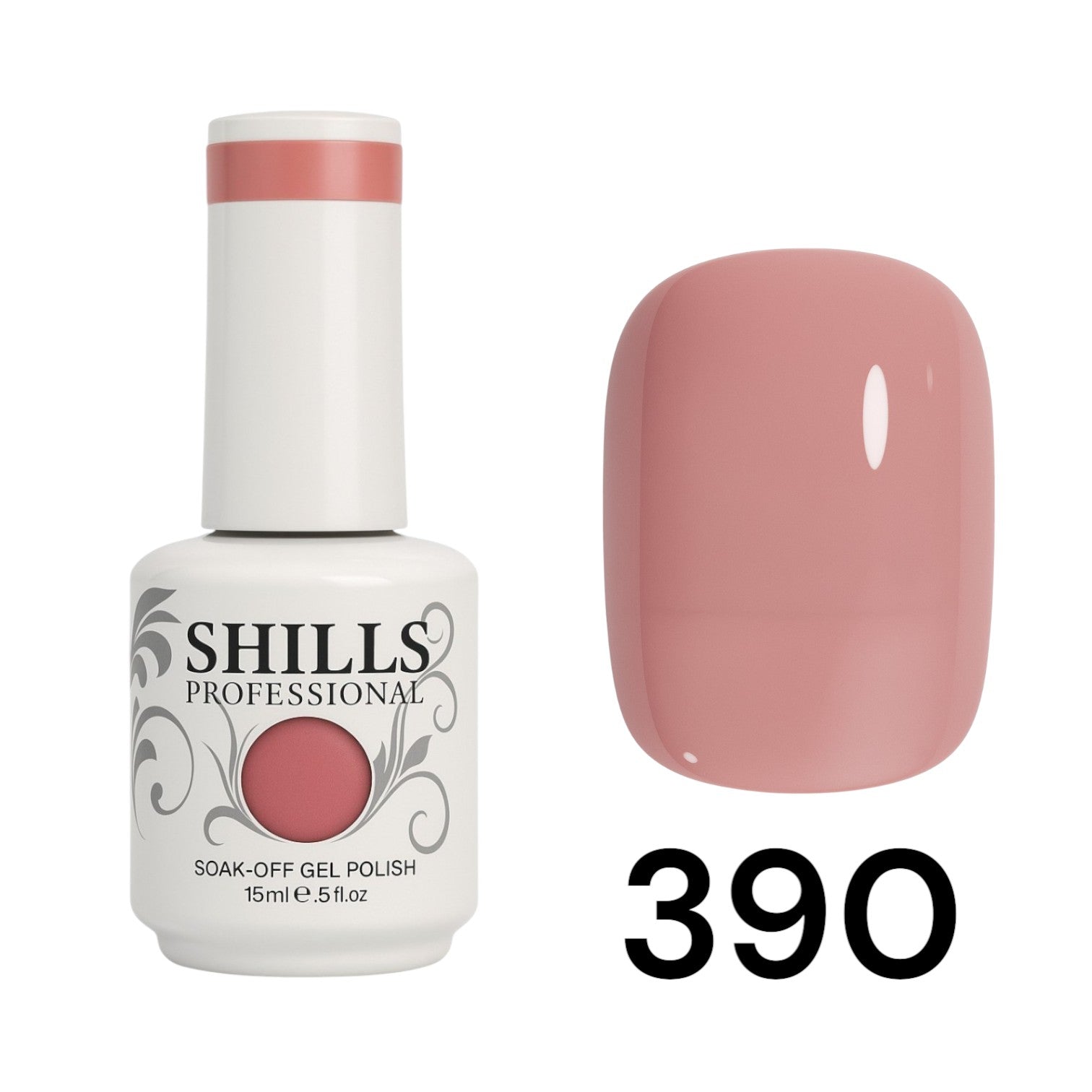 Shills Professional Jelly Gel Polish – Sheer Tint Finish, Glossy Translucent Colors for Nail Art (Shade-390)