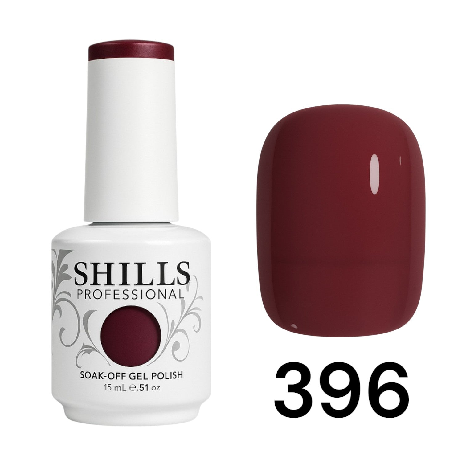 Shills Professional Jelly Gel Polish – Sheer Tint Finish, Glossy Translucent Colors for Nail Art (Shade-396)