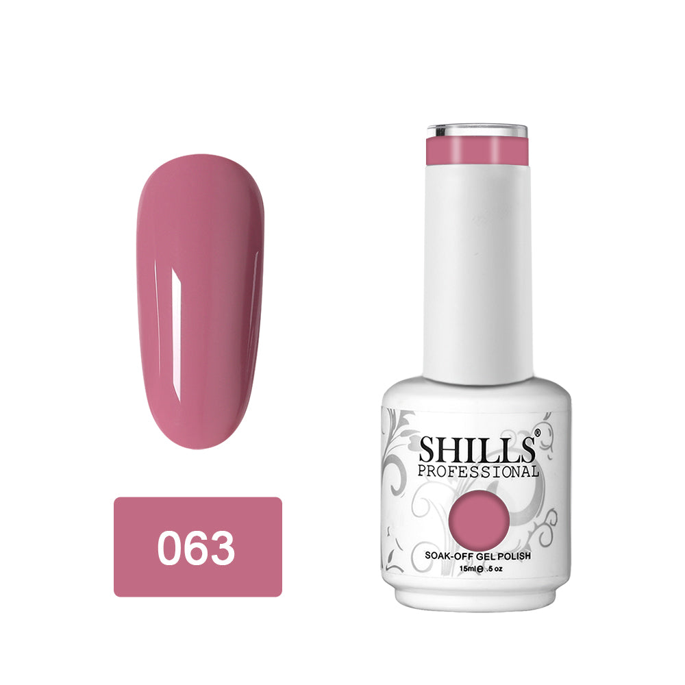 Shills Professional Gel Polish 15ml Long-Lasting UV/LED Soak-Off Nail Gel Color for Salon & Home Use (Shade - 63)