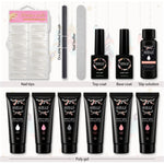 image, Shills Professional Poly Gel Nail Kit – Complete Builder Set with Slip Solution, Nail Tips &amp; Dual-Ended Brush

