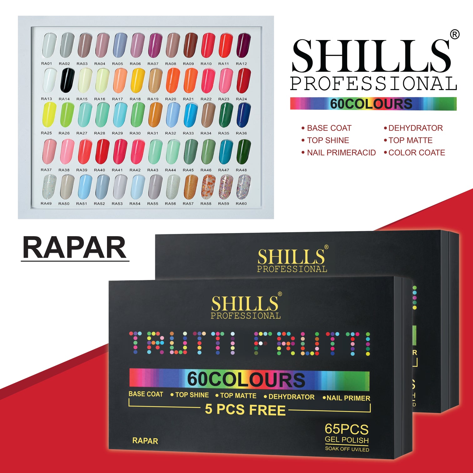Shills Professional Gel Polish Kit 65 pcs ( Rapar )