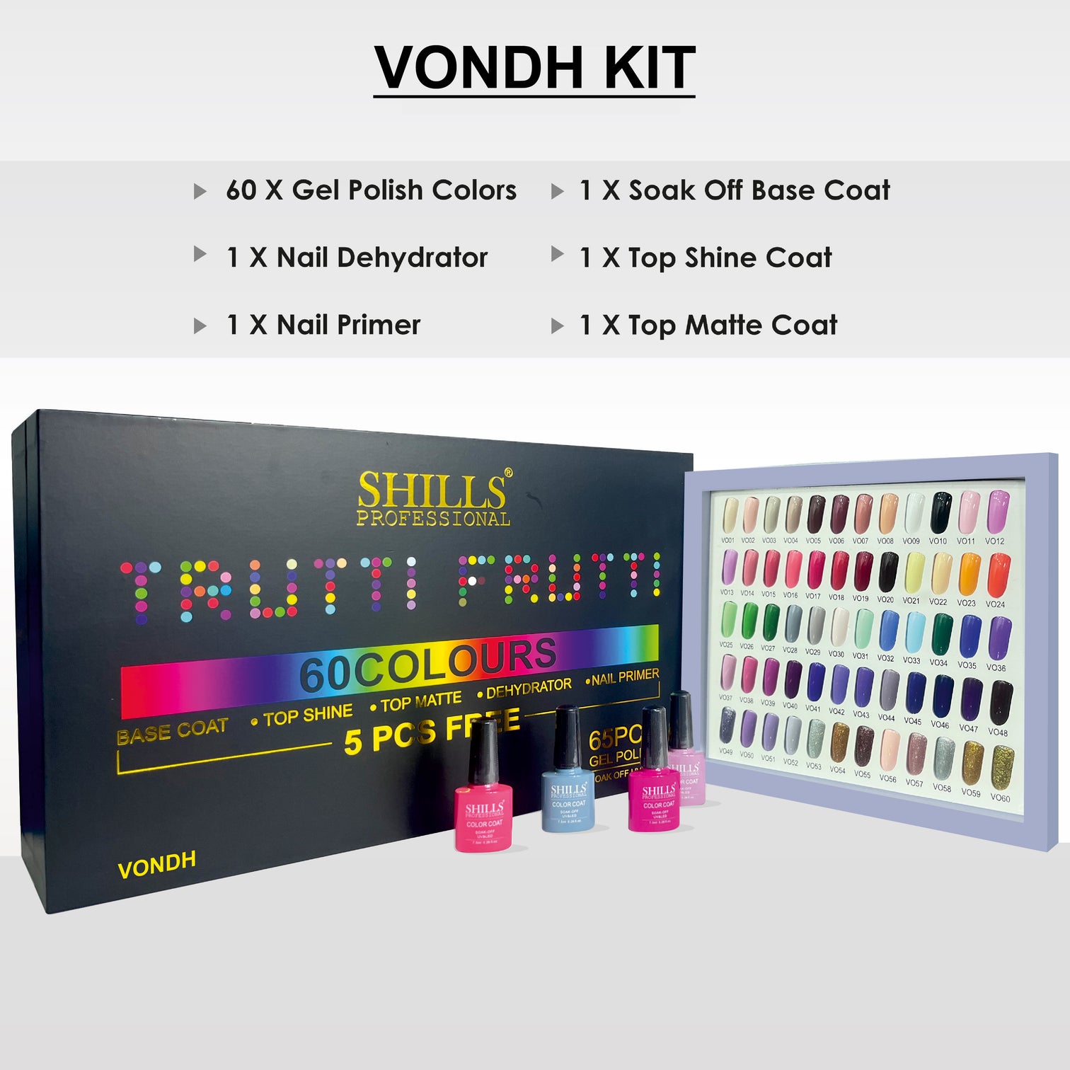 Shills Professional Gel Polish Kit 65 pcs ( Vondh )