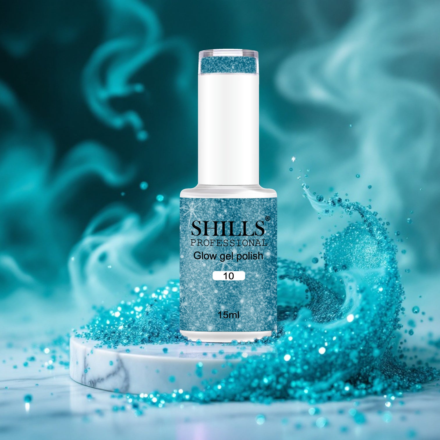 Shills Professional Reflective Gel Polish – Glitter Flash Gel for Sparkling Nail Art | Long-Lasting Soak-Off UV LED Gel (Shade-10)