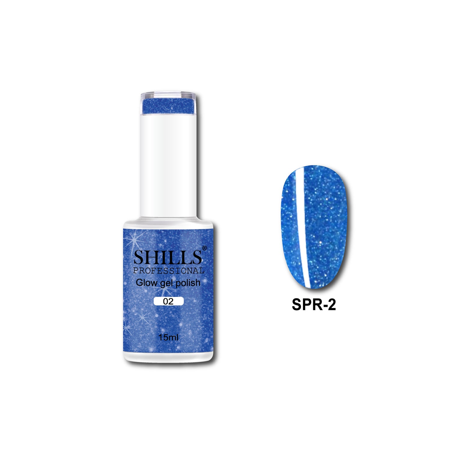 Shills Professional Reflective Gel Polish – Glitter Flash Gel for Sparkling Nail Art | Long-Lasting Soak-Off UV LED Gel (Shade-02)