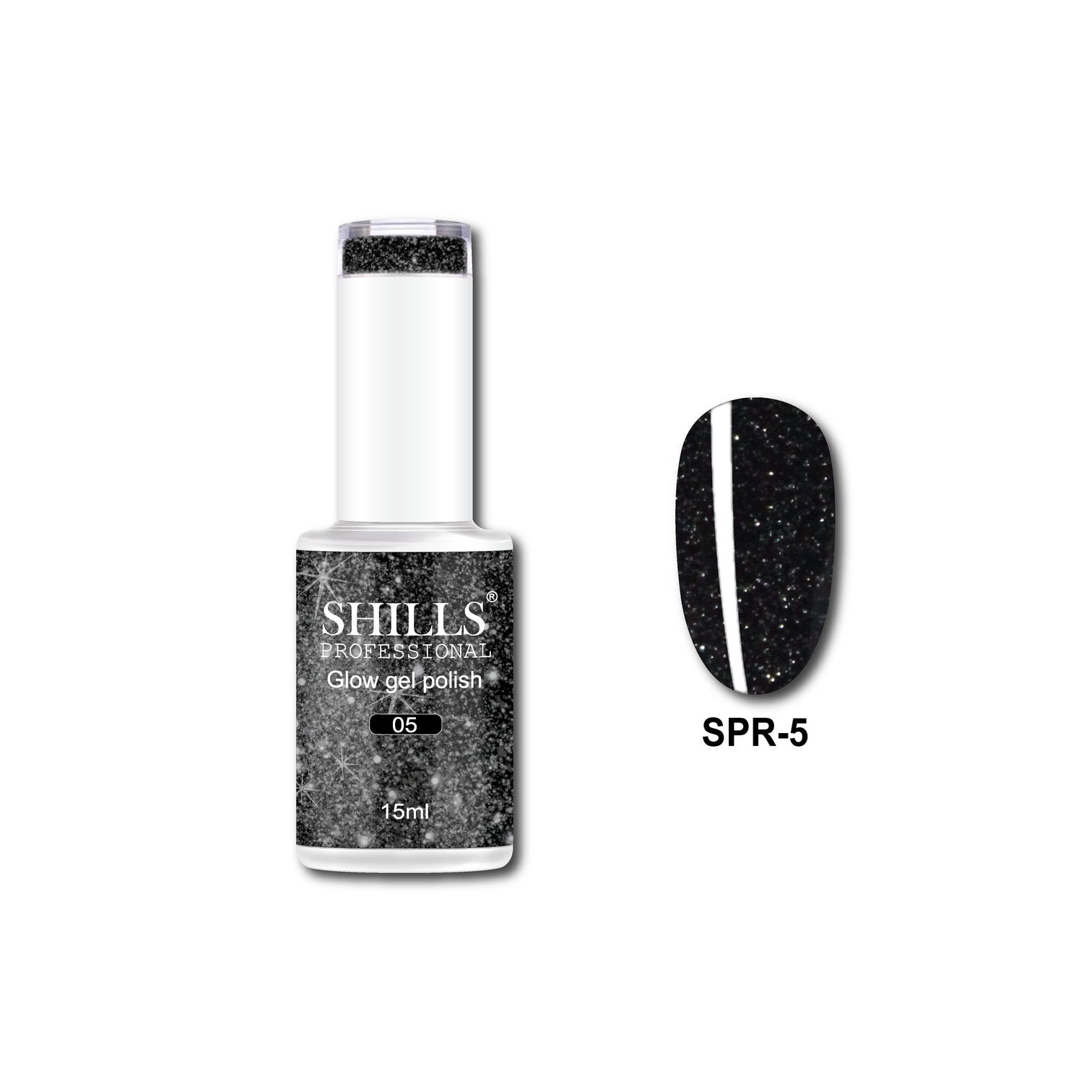 Shills Professional Reflective Gel Polish – Glitter Flash Gel for Sparkling Nail Art | Long-Lasting Soak-Off UV LED Gel (Shade-05)
