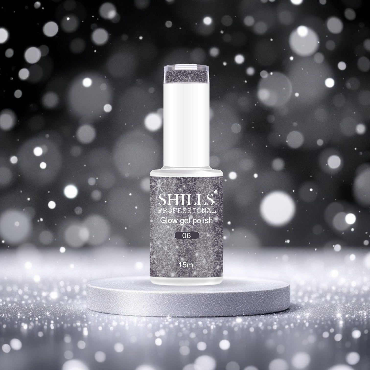 Shills Professional Reflective Gel Polish – Glitter Flash Gel for Sparkling Nail Art | Long-Lasting Soak-Off UV LED Gel (Shade-06)