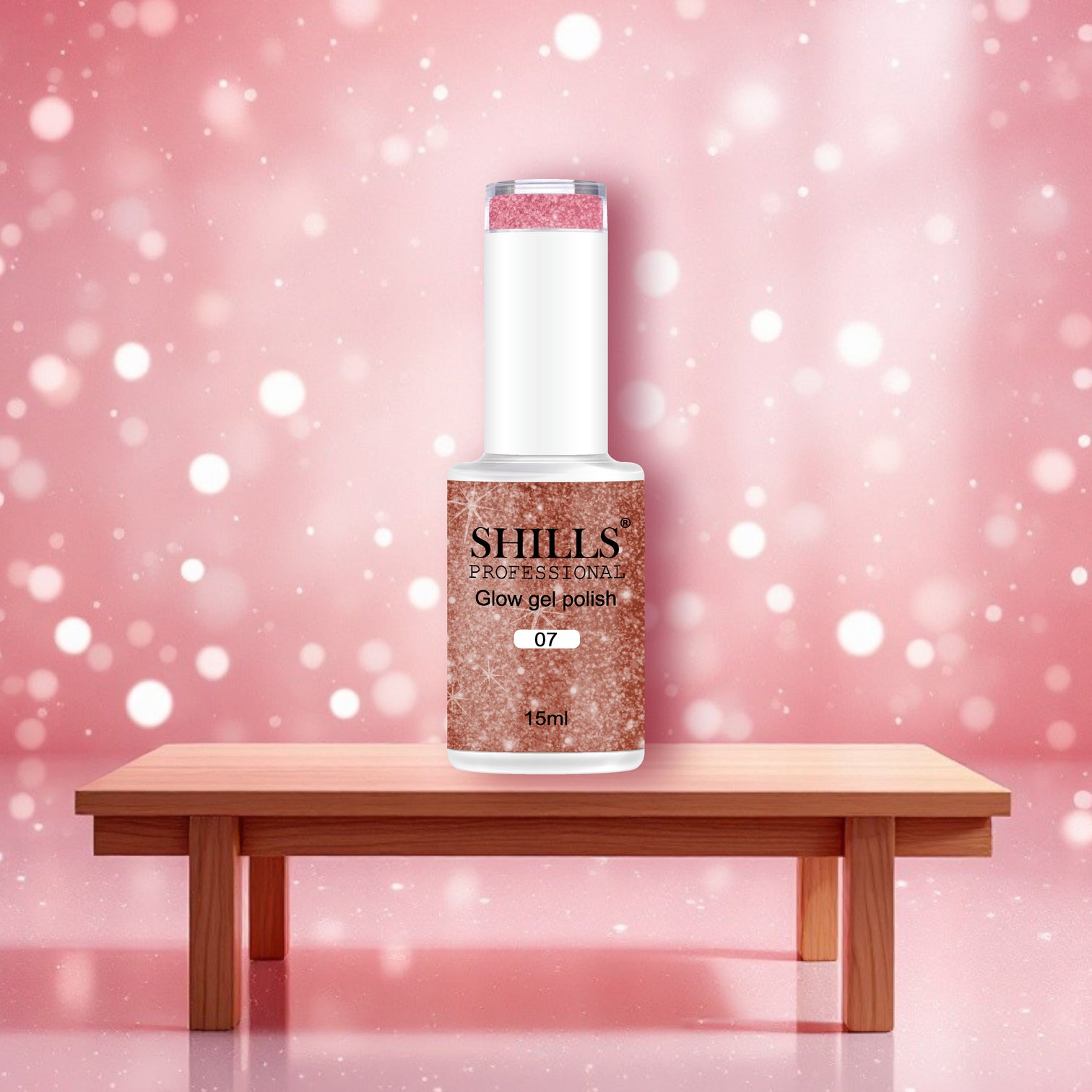 Shills Professional Reflective Gel Polish – Glitter Flash Gel for Sparkling Nail Art | Long-Lasting Soak-Off UV LED Gel (Shade-07)