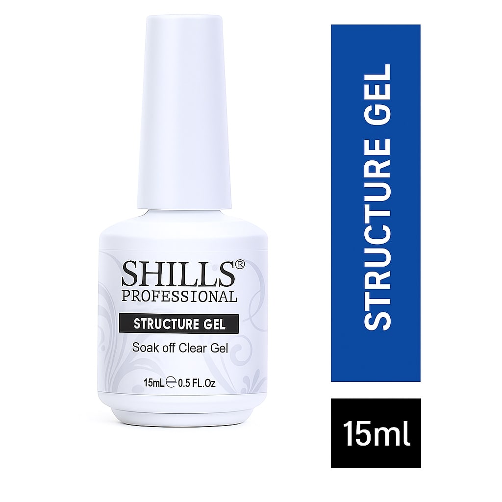 Shills Professional Structure Gel – Builder Gel for Strengthening Natural Nails & Extensions, Clear Self-Leveling Formula