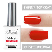 Shills Professional Velvet Top Coat – Matte Finish Gel Top Coat for a Smooth, Velvety Look