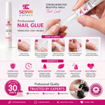 image, Sevyn Colors Professional Nail Glue 3g | Strong Hold Long Lasting Nail Glue for Press On Nails &amp; Extensions (Pack Of 10)