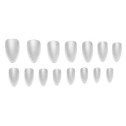 Shills Frosted Short Almond Soft Gel Nail Tips 600pcs Clear (Full Cover Extension Tips 15 Sizes PT32)