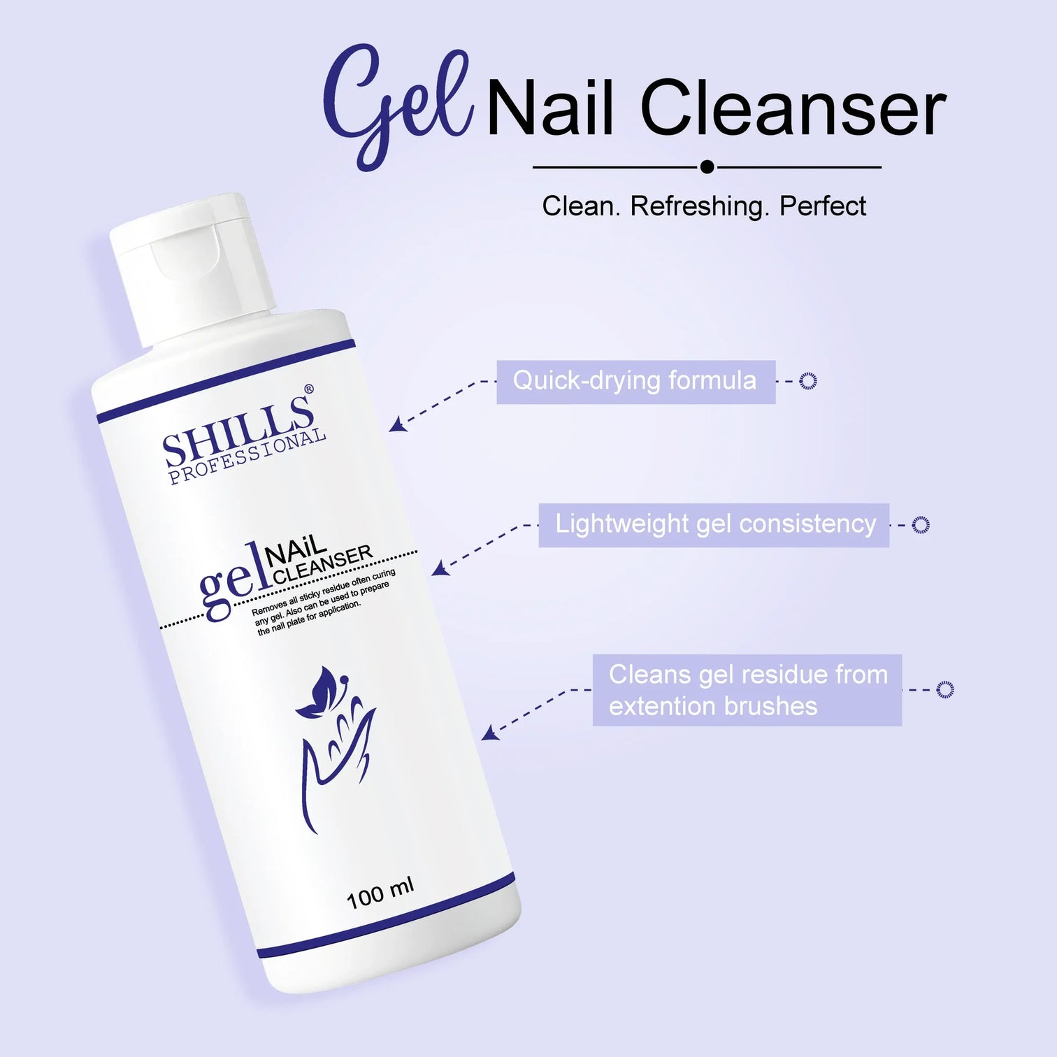 Shills Gel Nail Cleanser – Professional Nail Prep & Residue Remover (100ml)