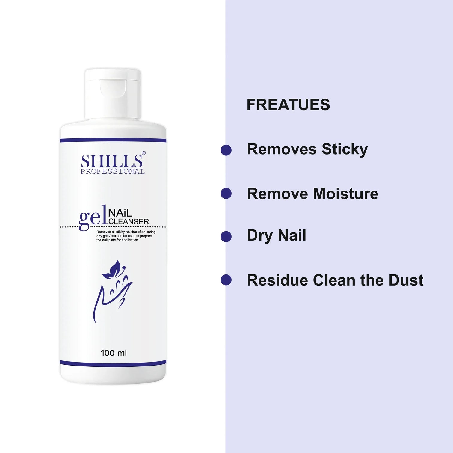 Shills Gel Nail Cleanser – Professional Nail Prep & Residue Remover (100ml)