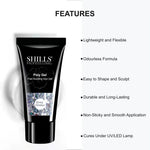 image, Shills Grey Glitter Poly Nail Gel – Fast Building Nail Extension Gel (30ml)
