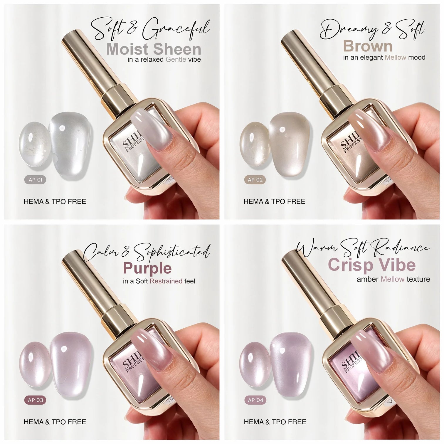 Shills Professional 4 Pcs Cat Eye Gel Polish Set – Andhra Pradesh Ocean Spark