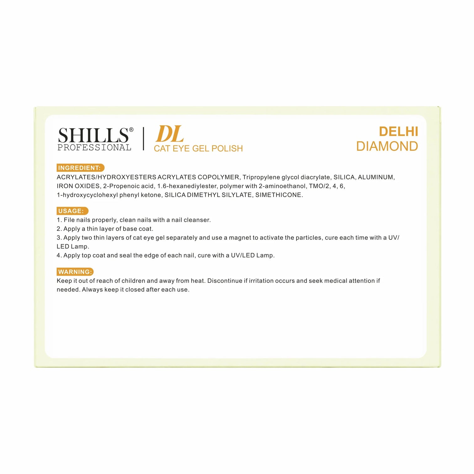 Shills Professional 4 Pcs Cat Eye Gel Polish Set – Delhi Diamond Collection