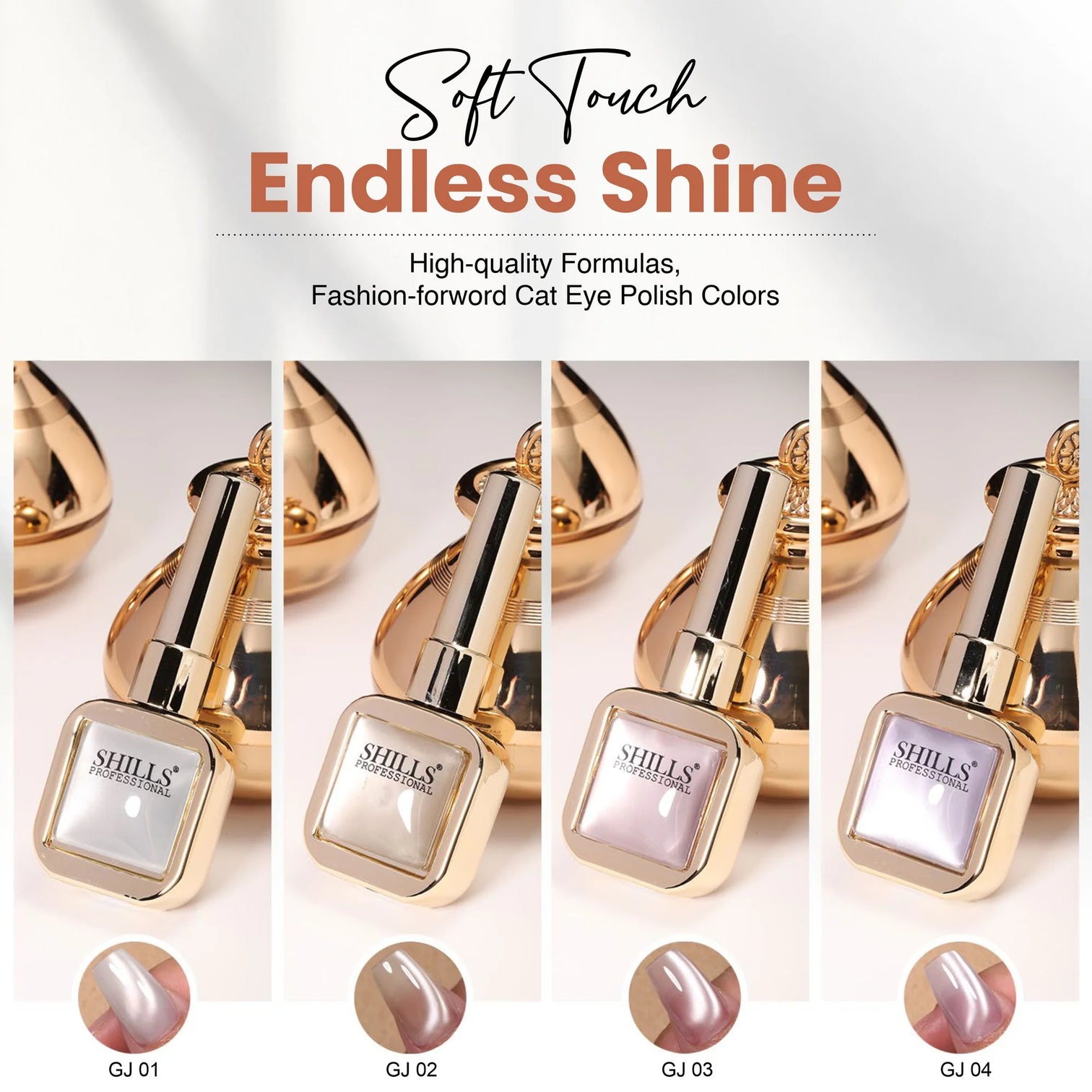 Shills Professional 4 Pcs Cat Eye Gel Polish Set – Gujarat Golden Galaxy