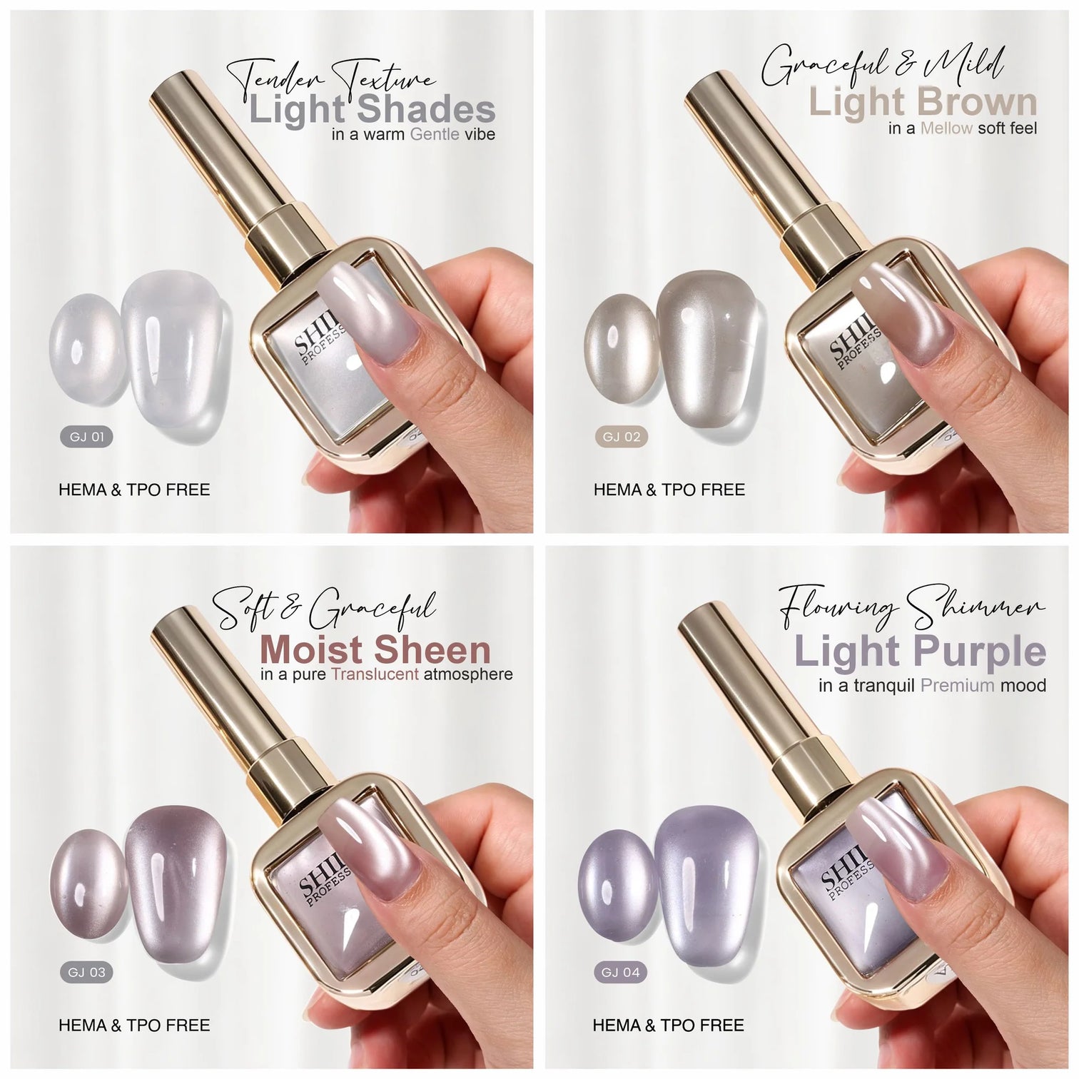 Shills Professional 4 Pcs Cat Eye Gel Polish Set – Gujarat Golden Galaxy