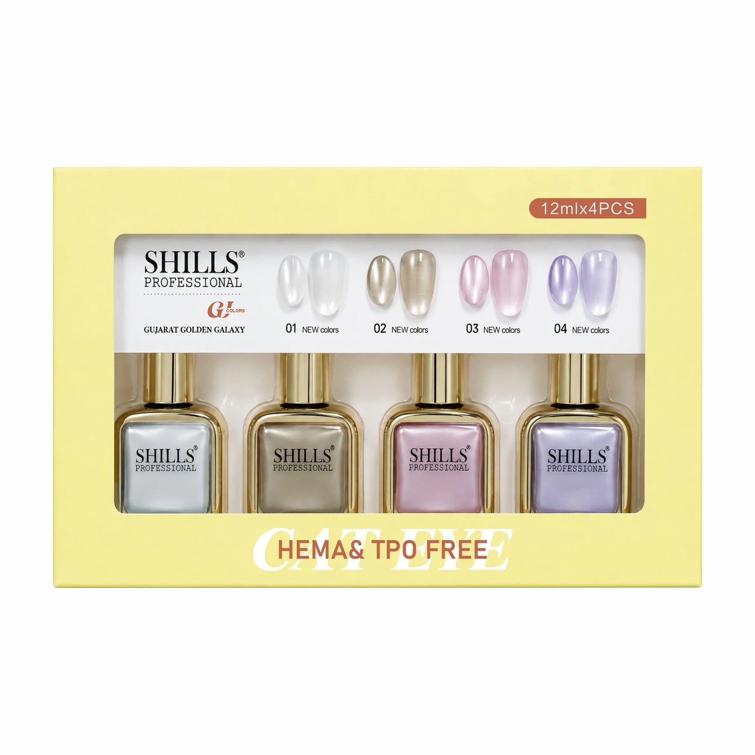 Shills Professional 4 Pcs Cat Eye Gel Polish Set – Gujarat Golden Galaxy