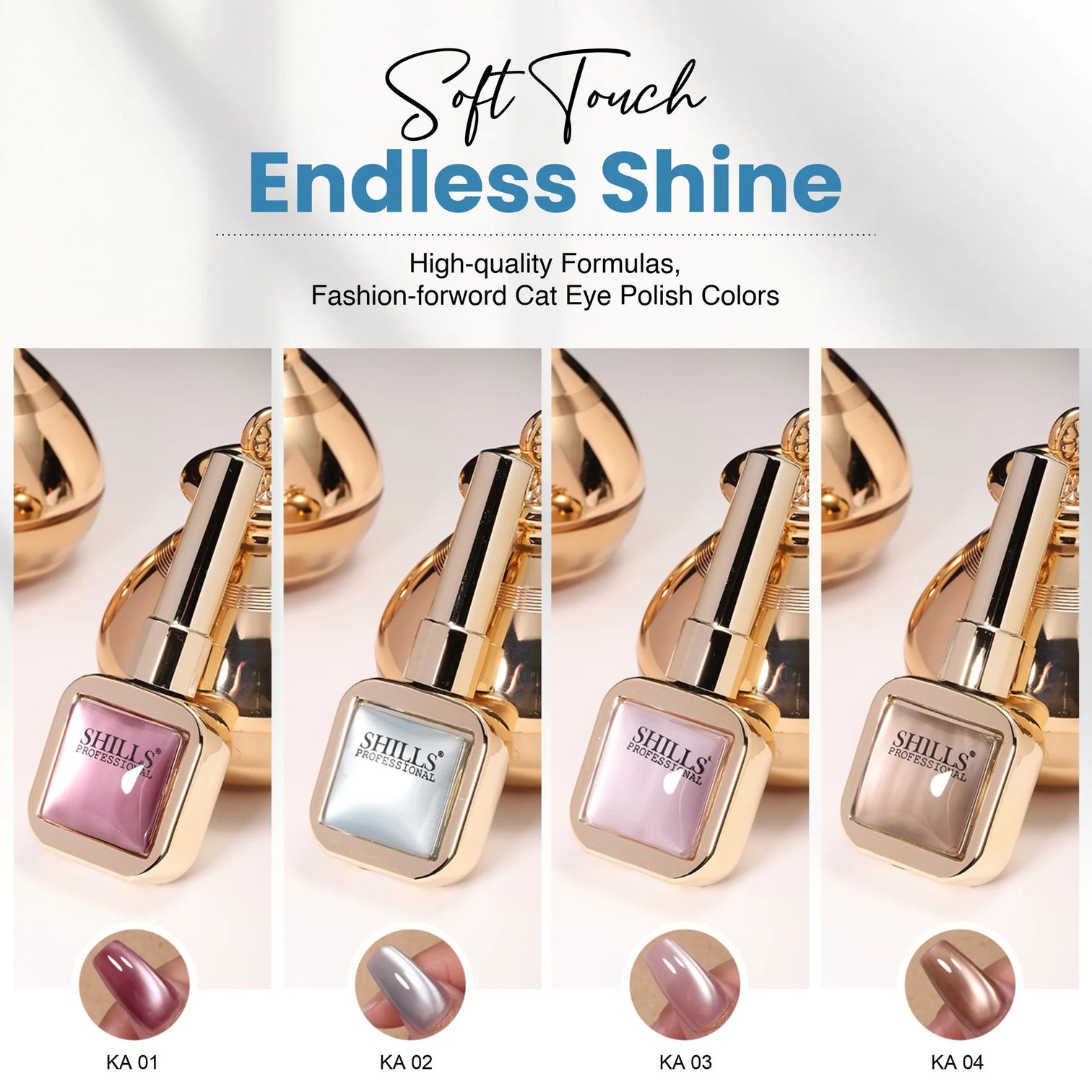Shills Professional 4 Pcs Cat Eye Gel Polish Set – Karnataka Cosmic Glow