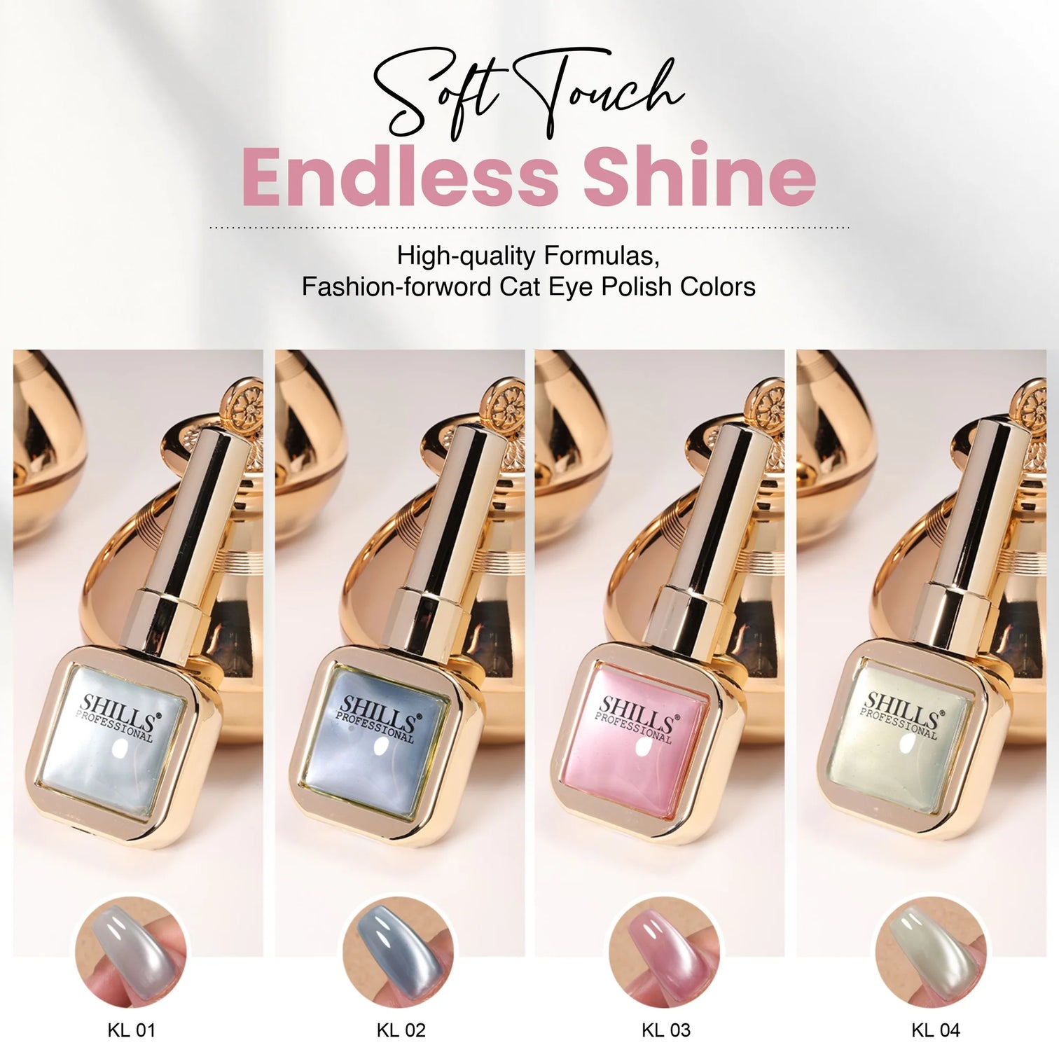 Shills Professional 4 Pcs Cat Eye Gel Polish Set – Kerala Emerald Wave
