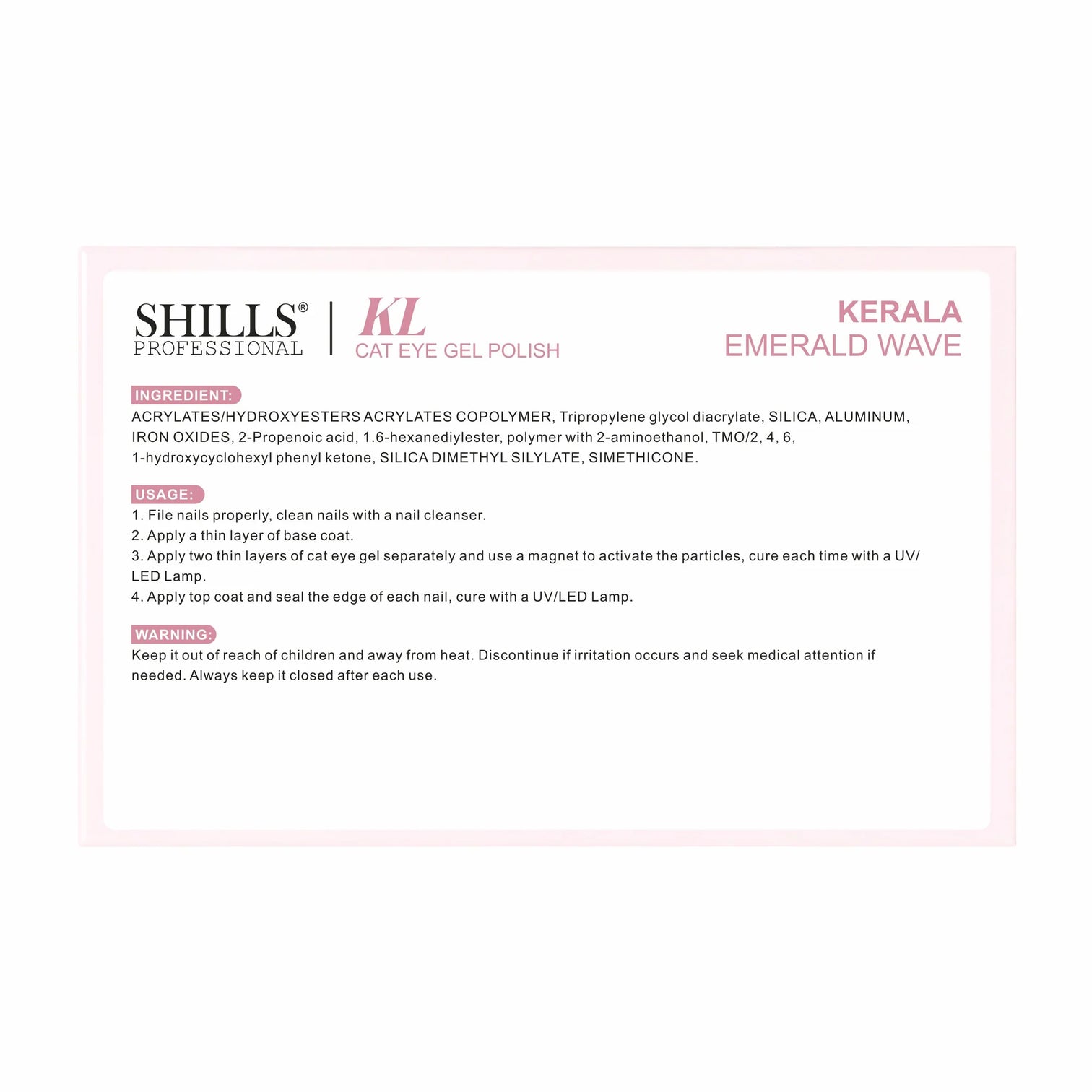Shills Professional 4 Pcs Cat Eye Gel Polish Set – Kerala Emerald Wave
