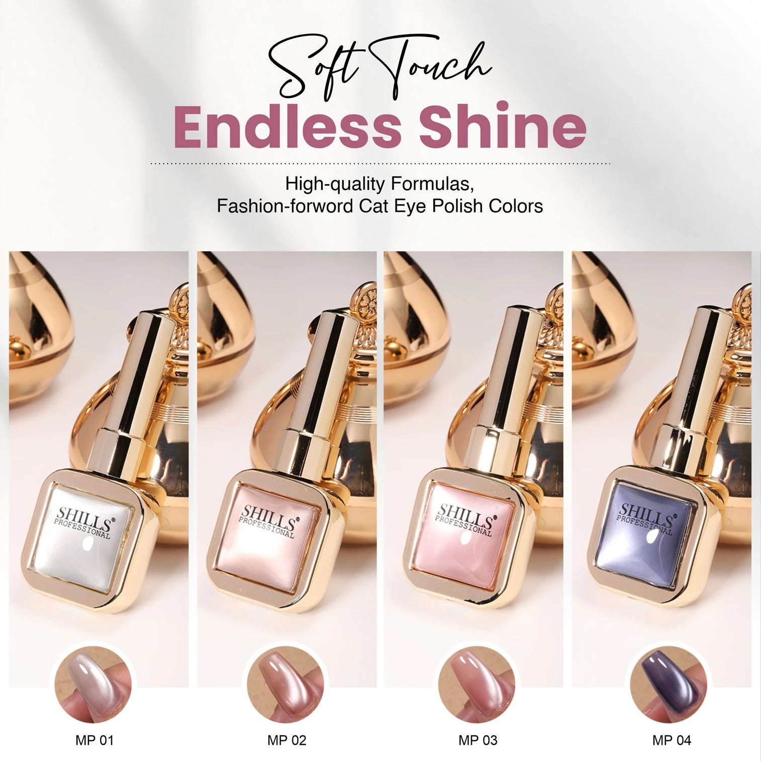 Shills Professional 4 Pcs Cat Eye Gel Polish Set – Madhya Pradesh Royal Reflection