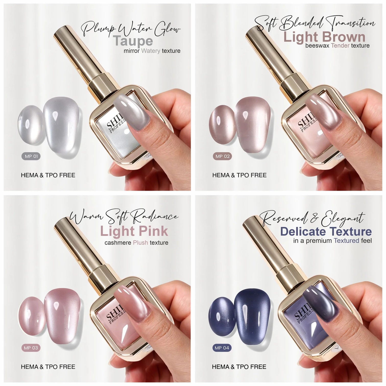Shills Professional 4 Pcs Cat Eye Gel Polish Set – Madhya Pradesh Royal Reflection