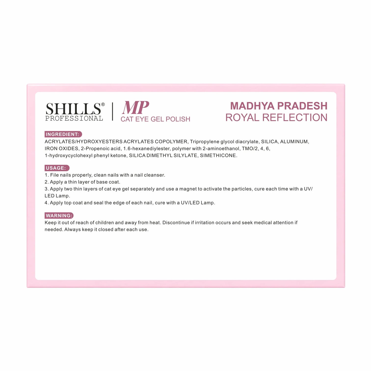 Shills Professional 4 Pcs Cat Eye Gel Polish Set – Madhya Pradesh Royal Reflection