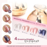 image, Shills Professional 4 Pcs Cat Eye Gel Polish Set – Madhya Pradesh Royal Reflection