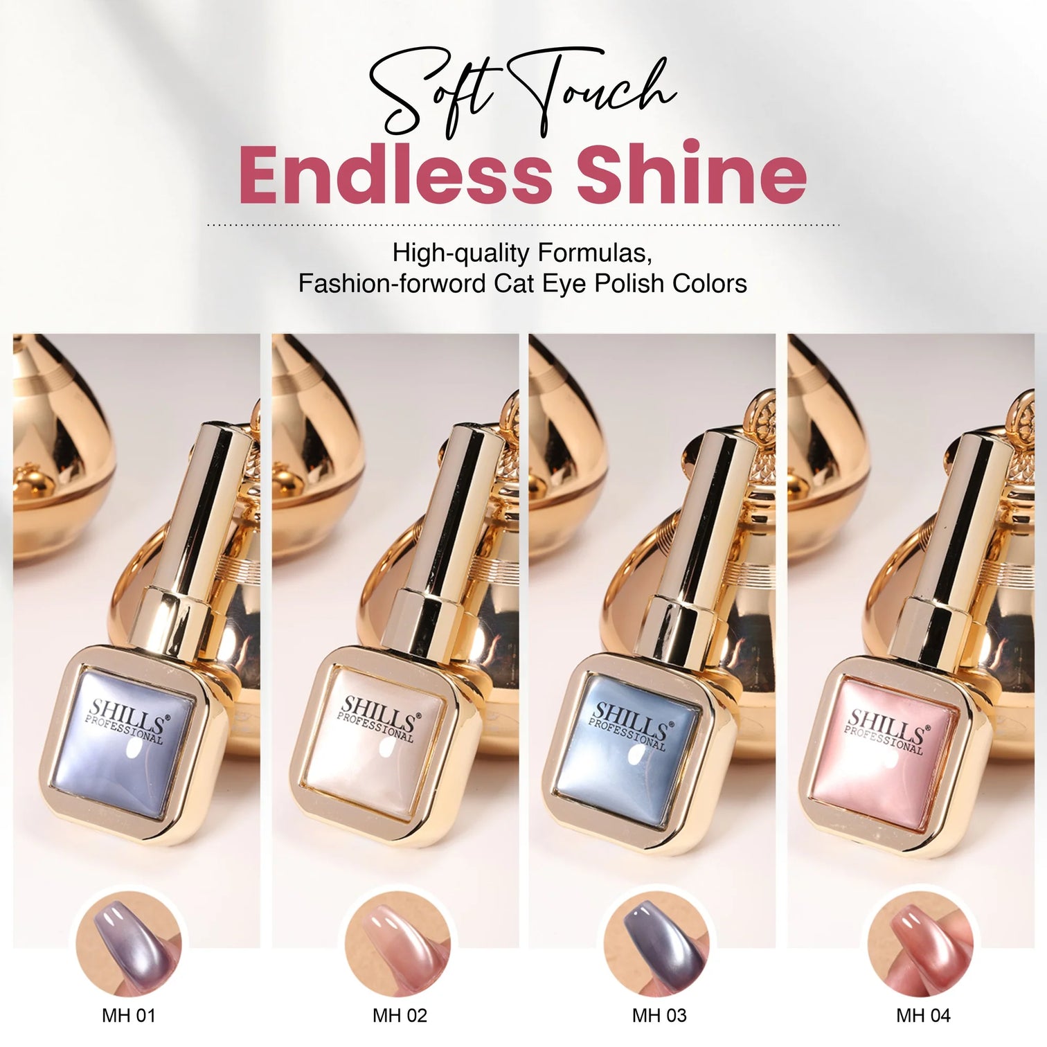 Shills Professional 4 Pcs Cat Eye Gel Polish Set – Maharashtra Midnight Mirage