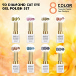 image, Shills Professional 9D Diamond Cat Eye Gel Polish Set | 8 Colors x 10ml