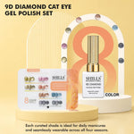 image, Shills Professional 9D Diamond Cat Eye Gel Polish Set | 8 Colors x 10ml