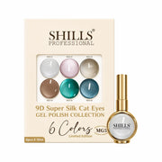 Shills Professional 9D Super Silk Cat Eye Gel Polish Collection MG05 | 6 Colors (10ml Each)