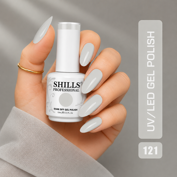 Shills Professional Gel Polish 15ml Long-Lasting UV/LED Soak-Off Nail Gel Color for Salon & Home Use (Shade - 121)
