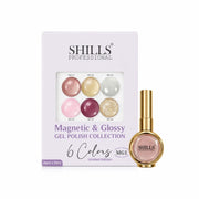 Shills Professional Magnetic & Glossy Cat Eye Gel Polish Collection MG01 | 6 Colors (10ml Each)