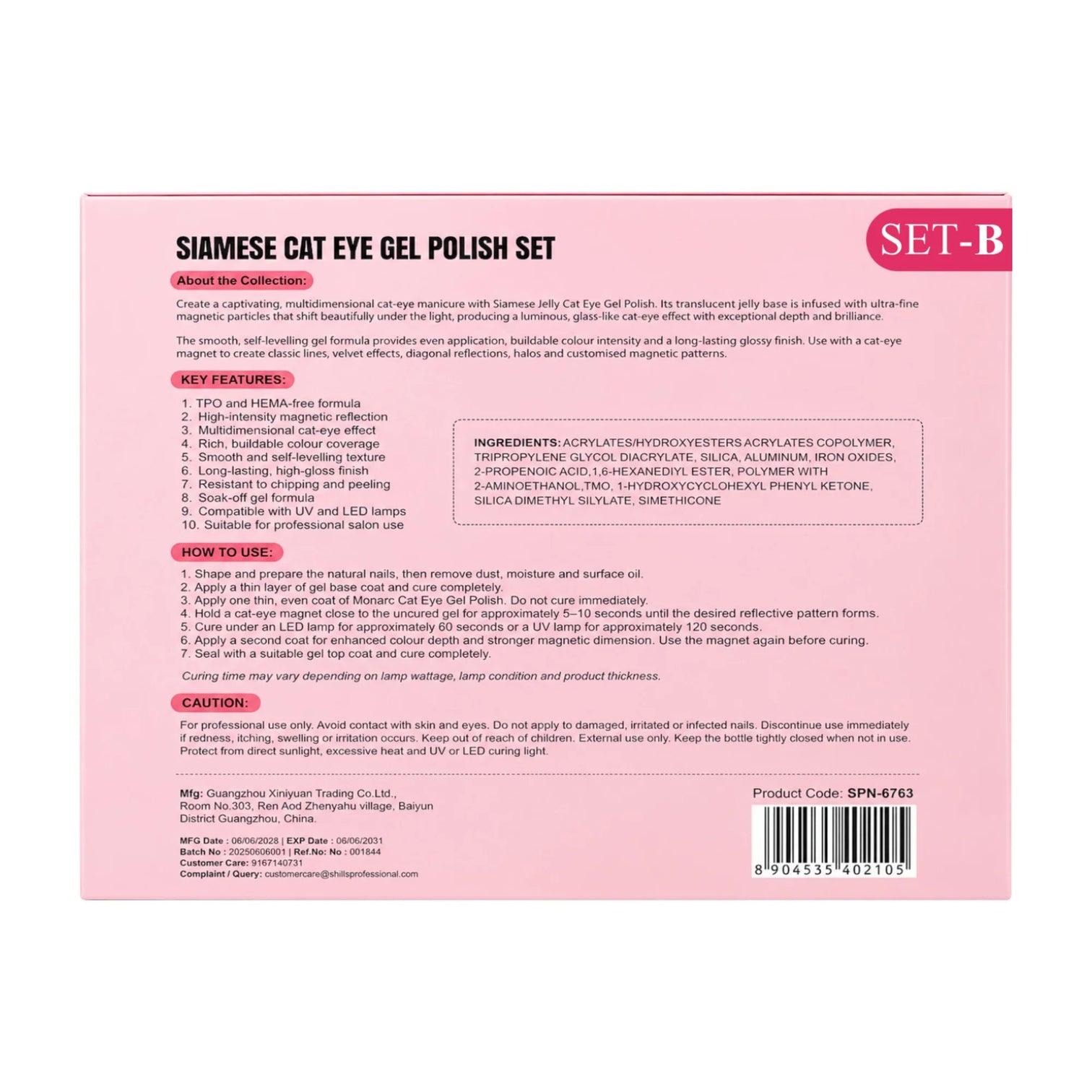 Shills Professional Siamese Jelly Cat Eye Gel Polish Set B – HEMA & TPO Free