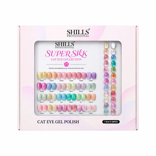 Shills Professional Super Silk Cat Eye Gel Polish Set – 24 Colors
