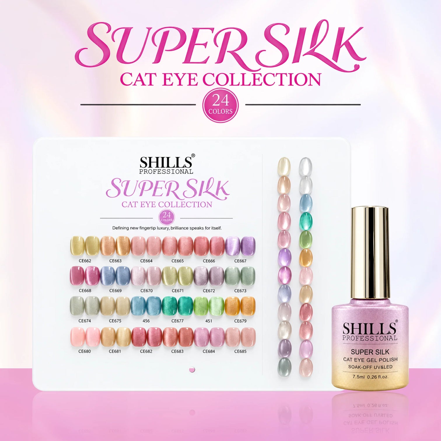 Shills Professional Super Silk Cat Eye Gel Polish Set – 24 Colors
